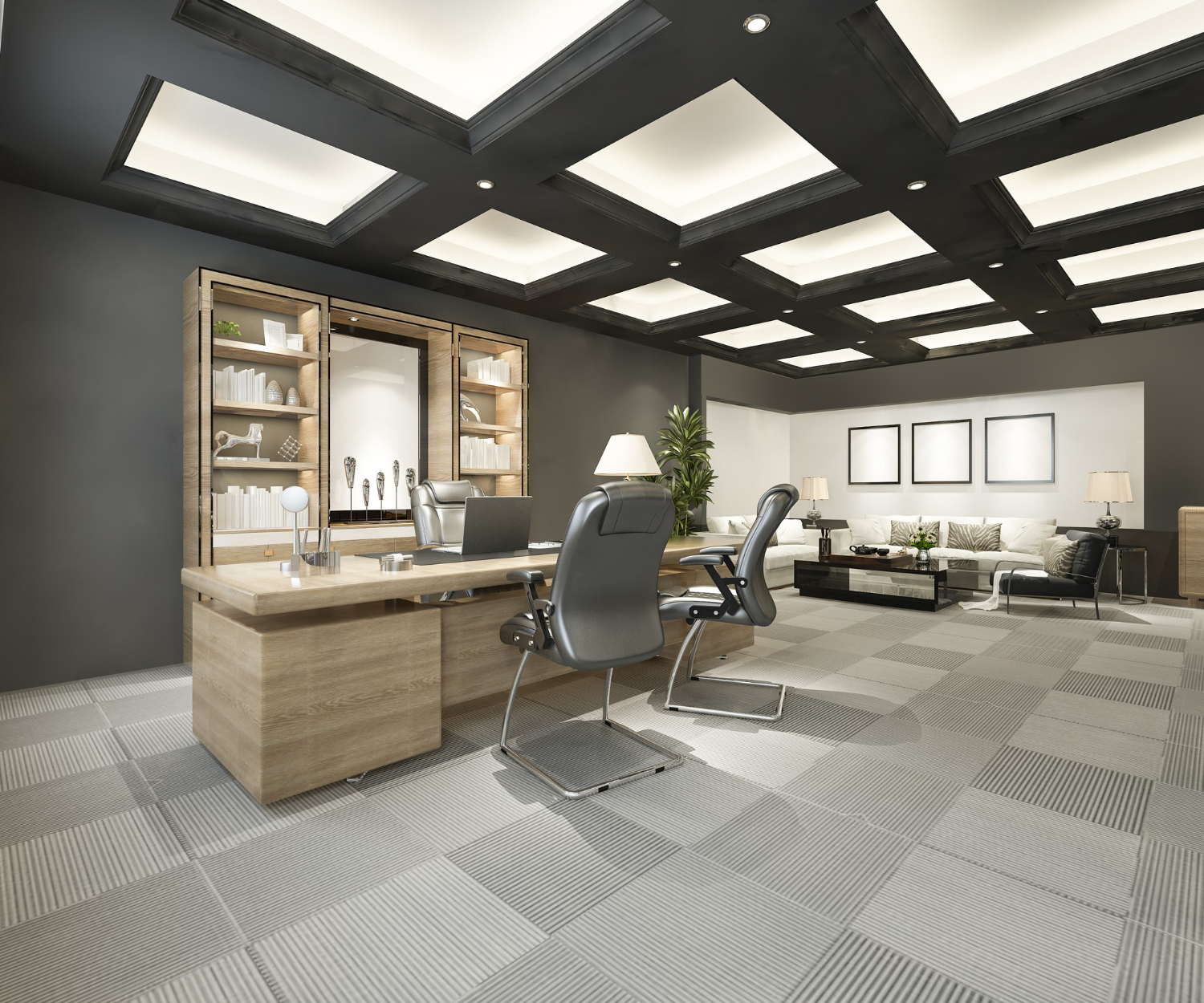 Aydın Efeler'de modernize edilmiş ferah ve aydınlık ofis çalışma alanı