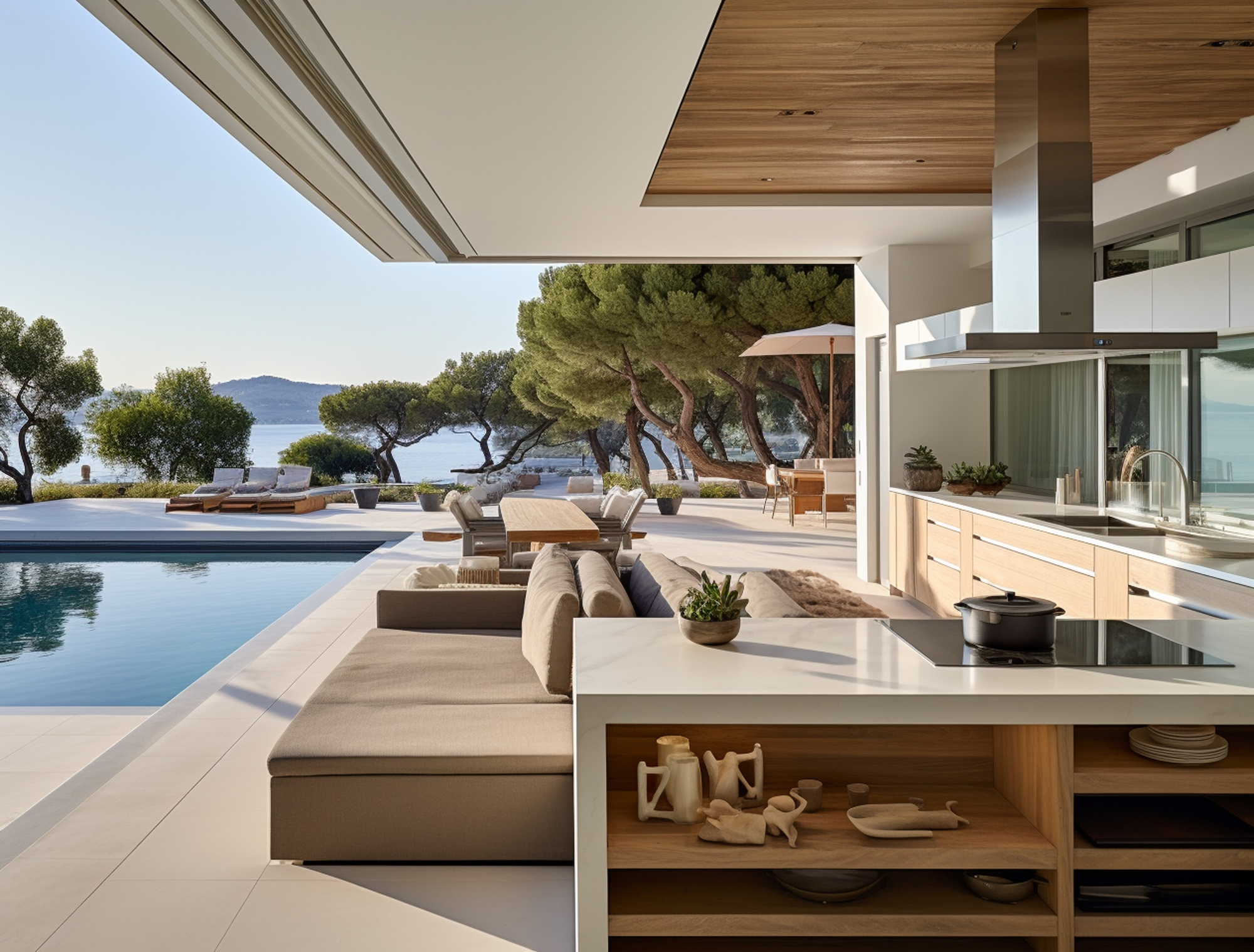 Aydın Didim'de iç ve dış mekanları tamamen yenilenmiş modern yazlık ev